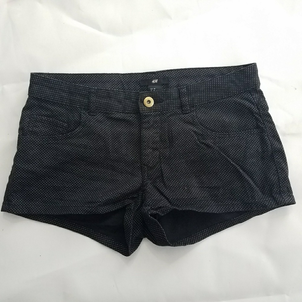 H&M black and white polka dots women juniors size4